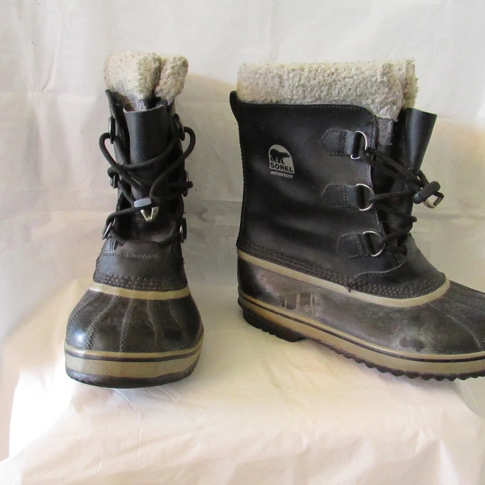 Sorel Men's Black Waterproof Winter/ Rain Boots